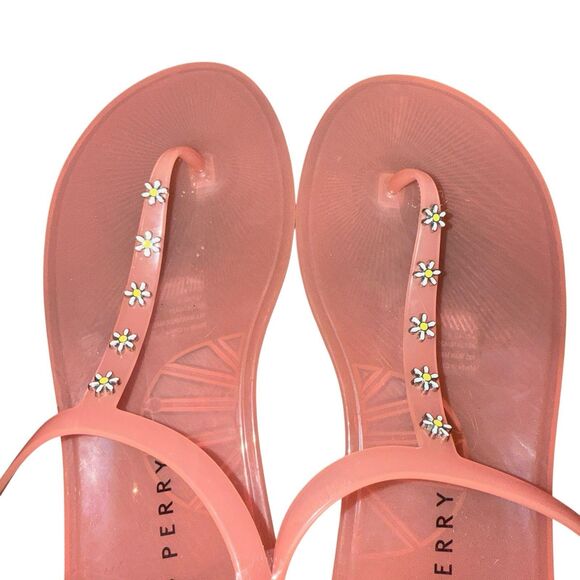 Katy Perry Women's The Geli-T Strap Flat Sandals, DAISY/OASIS PINK,  Size 10 - Picture 9 of 9